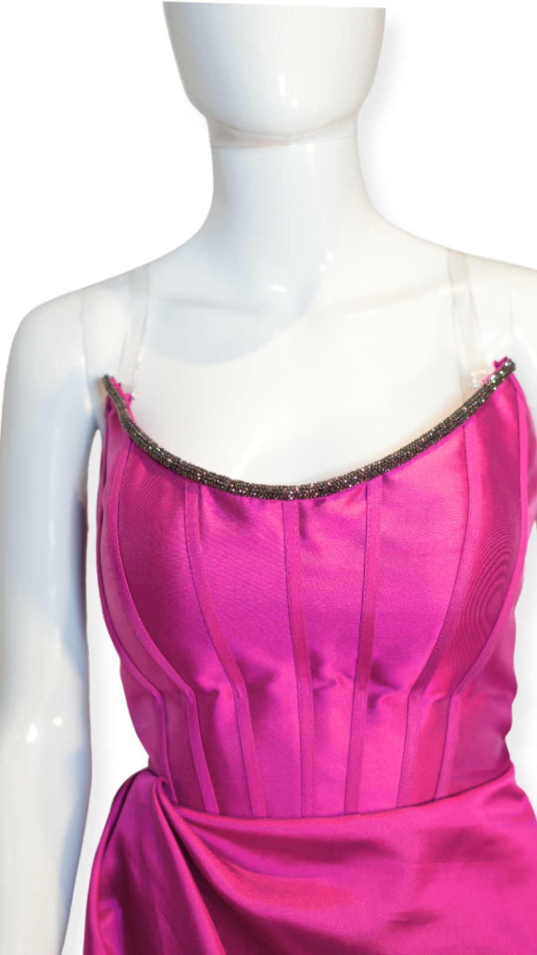 Pink Prom Elegant Corset Gown with Pockets | €10 per day