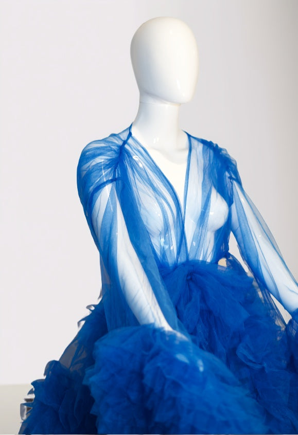 Blue Ruffled Robe | €10 per day