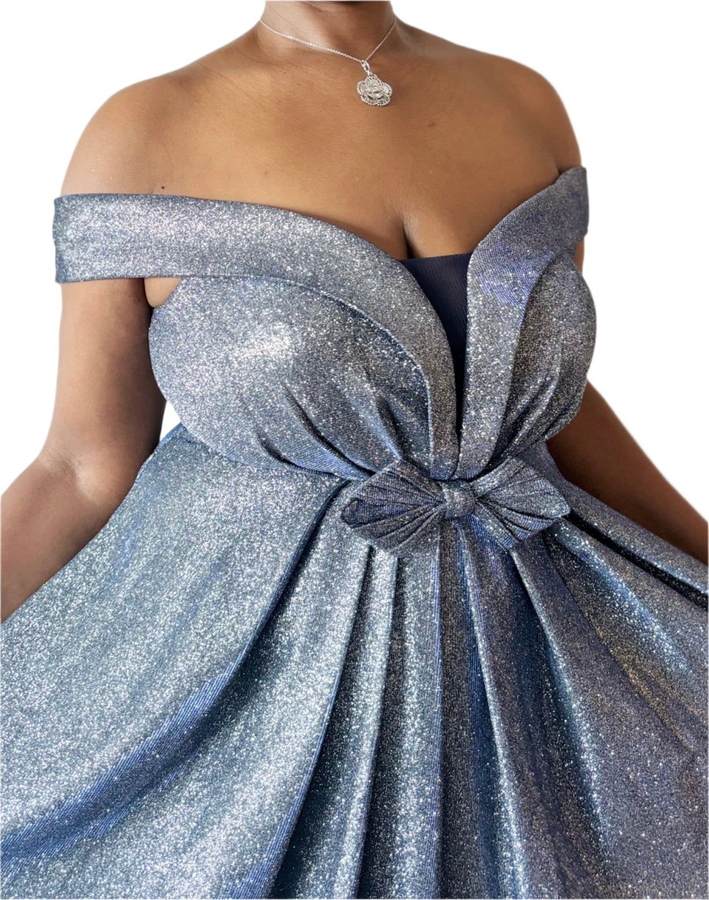 Blue Sparkly Corseted Dress | €10 per day