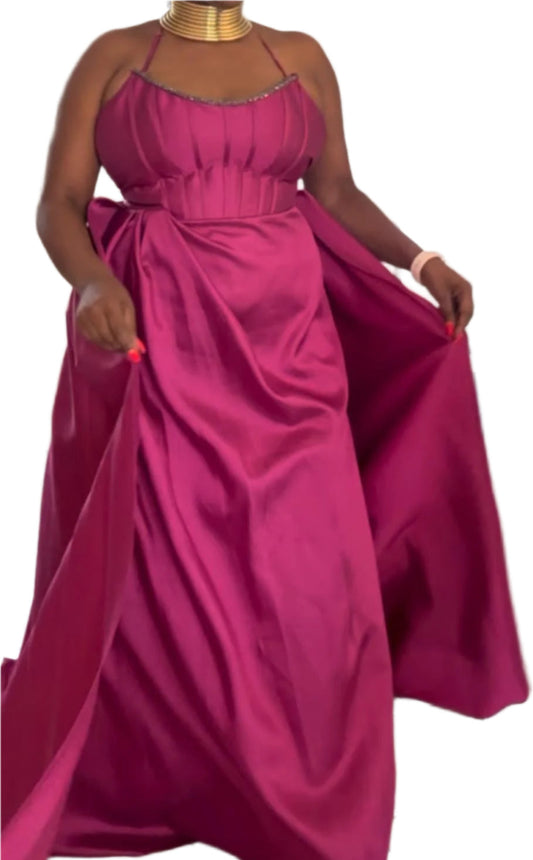 Pink Prom Elegant Corset Gown with Pockets  | €10 per day